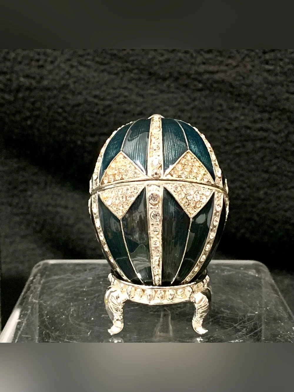 ✨ Fitz & Floyd Fabergé-Inspired Jeweled Egg Wine Charm Set – (6) Charms